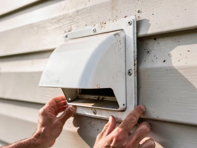 Dublin Dryer Vent Cleaning technician delivering thorough residential dryer vent cleaning service in Dublin